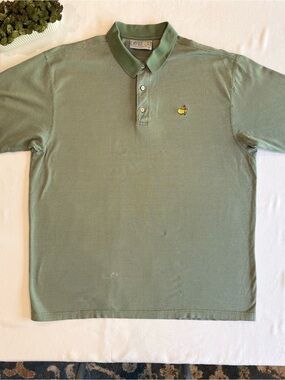 Augusta National Golf Shop Masters Polo Shirt XL Sage Green Mercerized Cotton